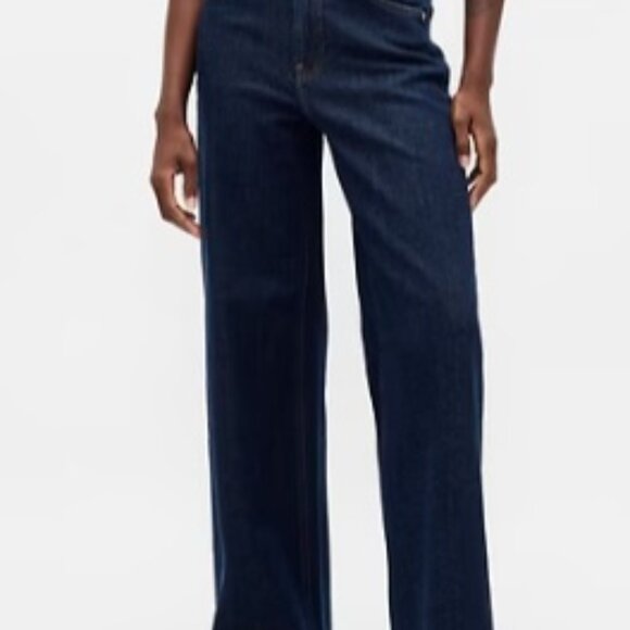 GAP Women's High Rise Ultrasoft Horseshoe Jeans - Petite 28/6 Black - Picture 1 of 5